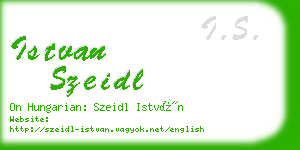 istvan szeidl business card